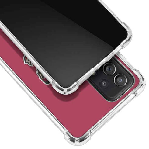 NHL Arizona Coyotes Solid Background Galaxy A52 5G Clear Case